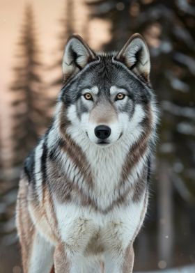 Wolf Portrait in Winter