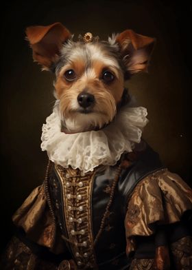 Dog in Royal Attire