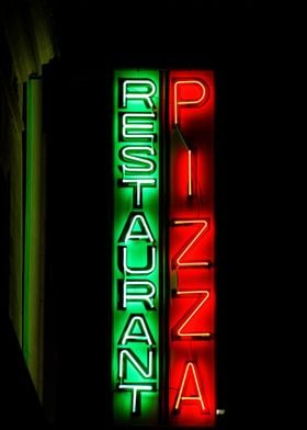 Neon Pizza Restaurant Sign