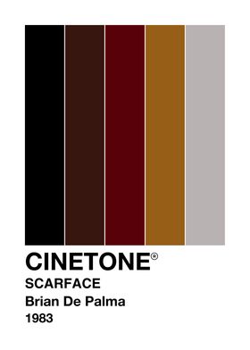 Scarface Color Palette CINETONE Poster