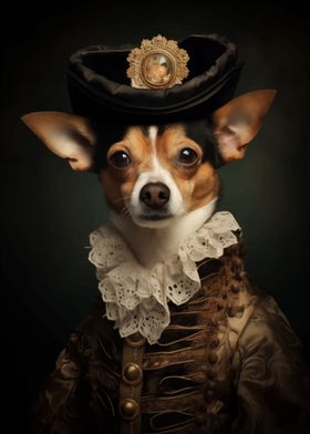 Dog in Renaissance Attire