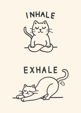 Cat Yoga Inhale Exhale