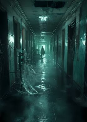 Eerie Hospital Corridor