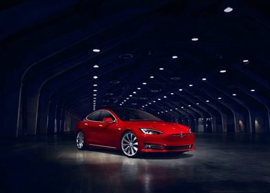 Red Tesla Model S