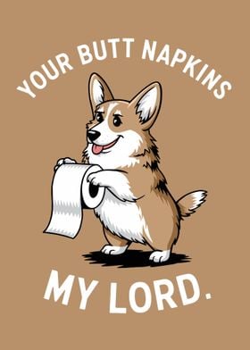 Corgi Butt Napkins