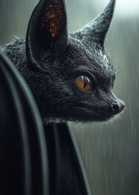 Black Cat in the Rain