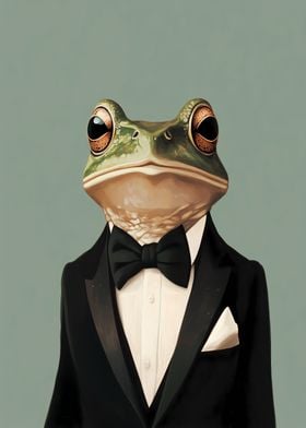 Frog in Tuxedo