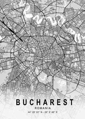 Bucharest Light City Map