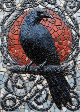 Raven Mosaic Art