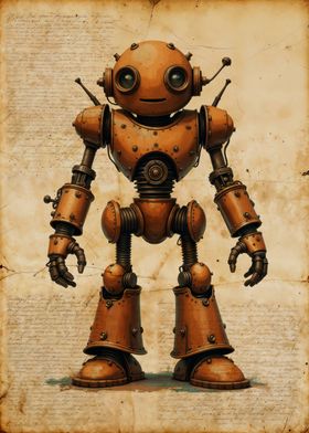 Vintage Steampunk Robot