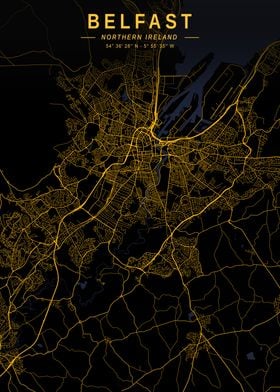 Belfast Golden City Map