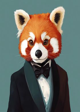 Red Panda in Tuxedo