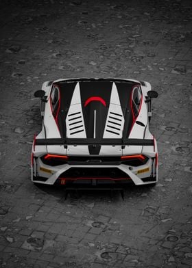 2023 Lamborghini Huracan GT3 EVO 2 - top-down View 