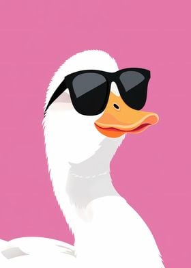 Cool Duck with Sunglasses