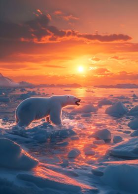 Polar Bear Sunset