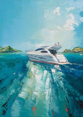 Luxury Yacht Painting