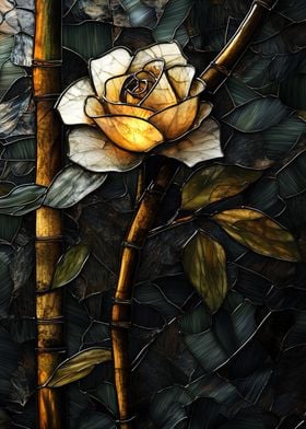 Stained Glass Rose