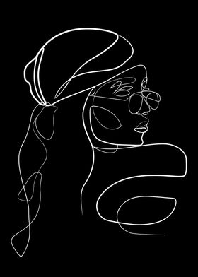 Line Art Woman Portrait