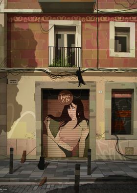 Street Art Mural with Woma