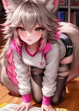 Anime Girl with Fox Ears