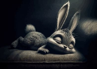 Sleeping Bunny Illustration