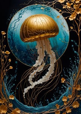 Golden Jellyfish Kintsugi