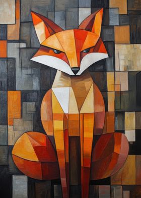 Fox Oil Painting