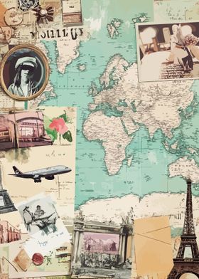 Vintage Travel Collage