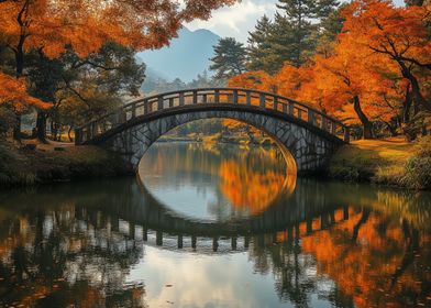 Stone Bridge in Autumn