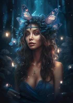 Forest Nymph with Butterfly Crown