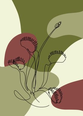 Venus Fly Trap Line Art 