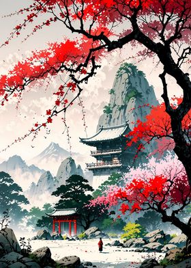 Japanese Temple Landscape