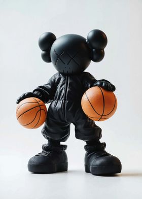 Black & Orange Basketball Figure