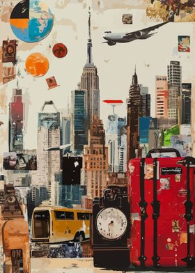 Travel Collage Cityscape