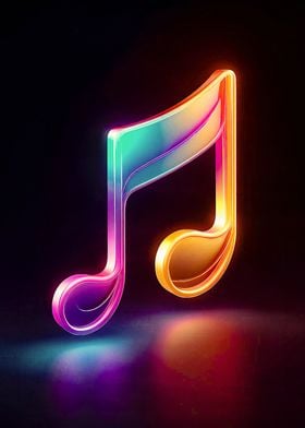 Neon Music Note emoji