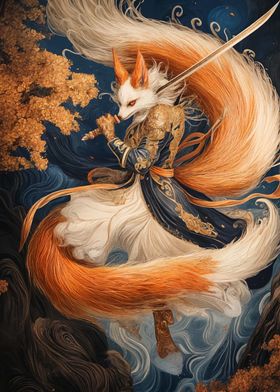 Kitsune Warrior Japan