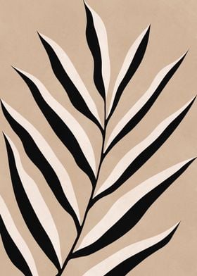 Palm Leaf Minimalist Art