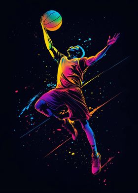 Basketball Colorfull Sports