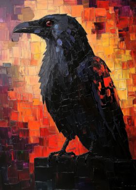 Raven Oil Painting