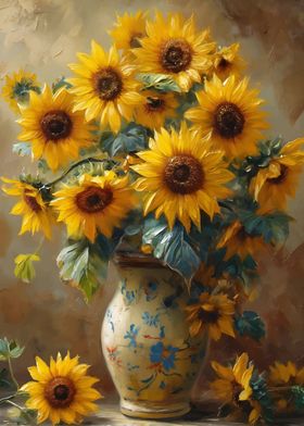 Sunflowers in Vase