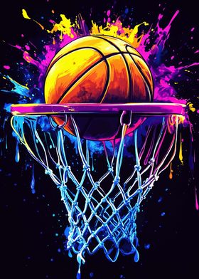 Basketball Colorfull Sports