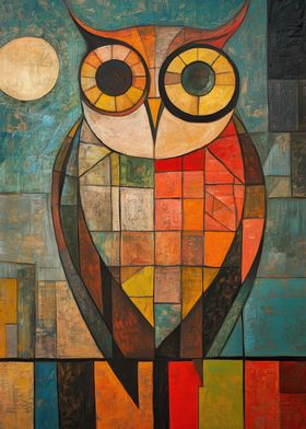 Owl Oil Painting