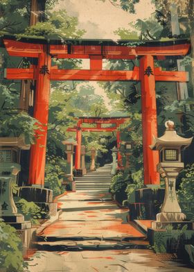 Japanese Shrine Pathway