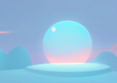 Abstract Pastel Sphere