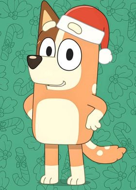 Christmas Bluey Dog Cartoon