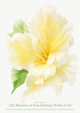 Watercolor Yellow Hibiscus Flower