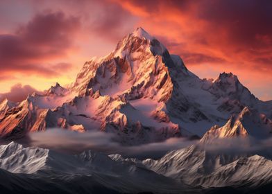 Majestic Mountain Sunset