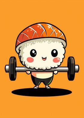 Sushi Lifting Weights