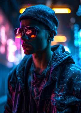 Neon City Portrait