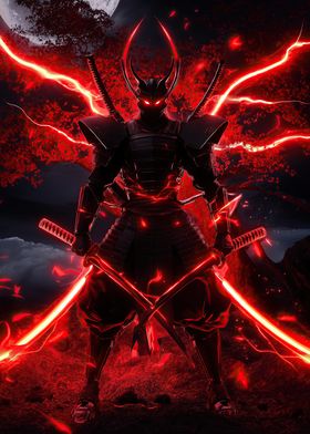 Red Samurai Warrior